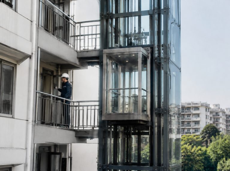 宣城旧楼加建观光电梯